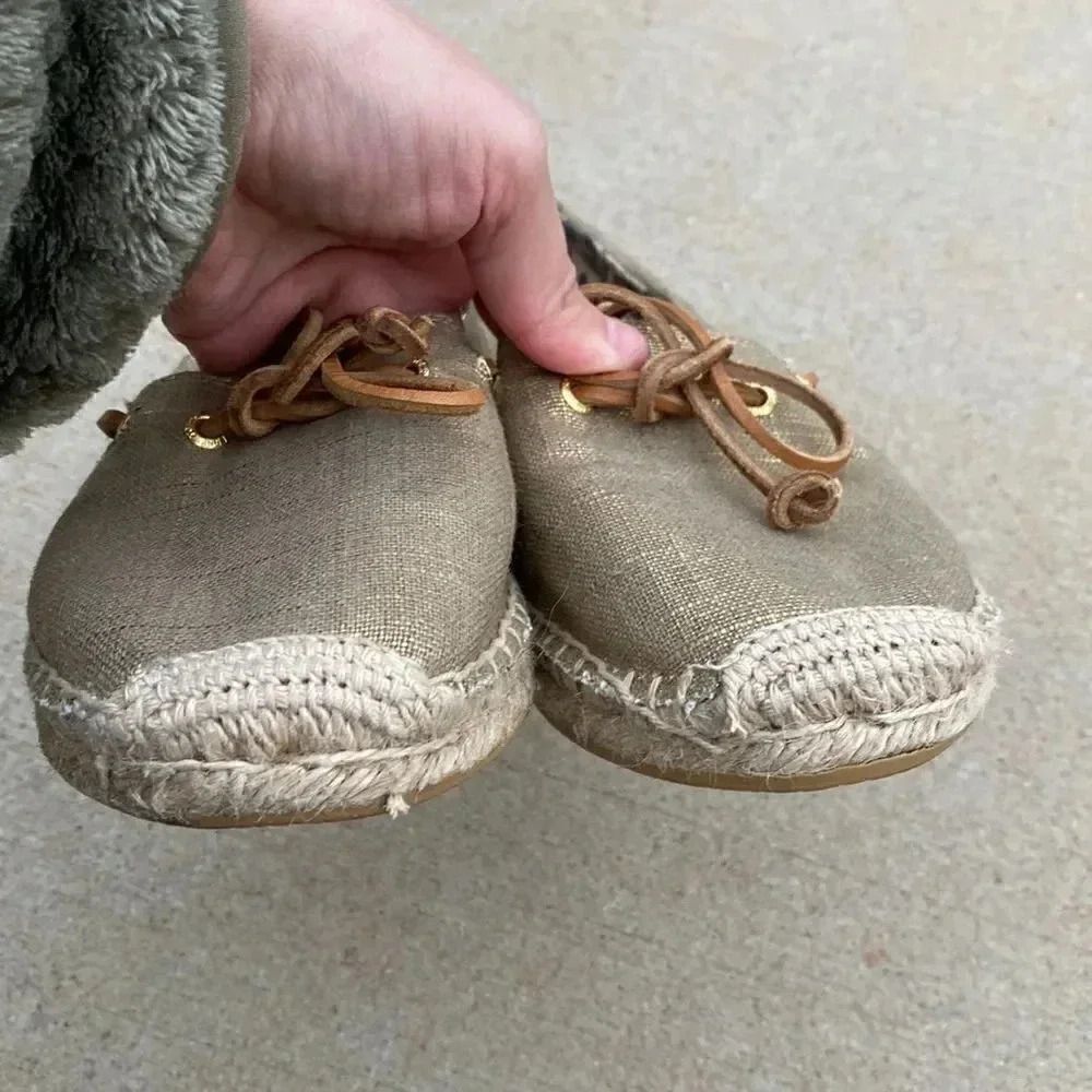 Sperry Topsider Gold Fabric Shoes - Picture 9 of 10